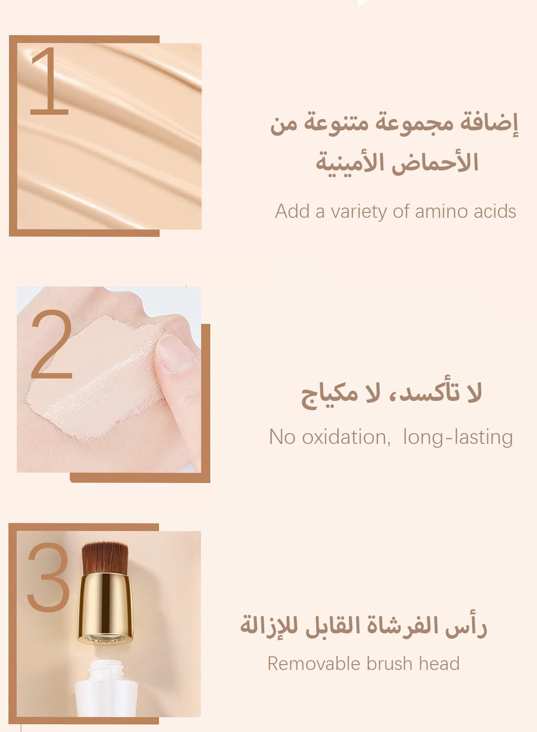 Concealer Stick with Brush, Double Headed Full Coverage Brightening Under Eye Concealer, Lightweight Brightening Highlighter, Long Lasting Foundation for Women 7G