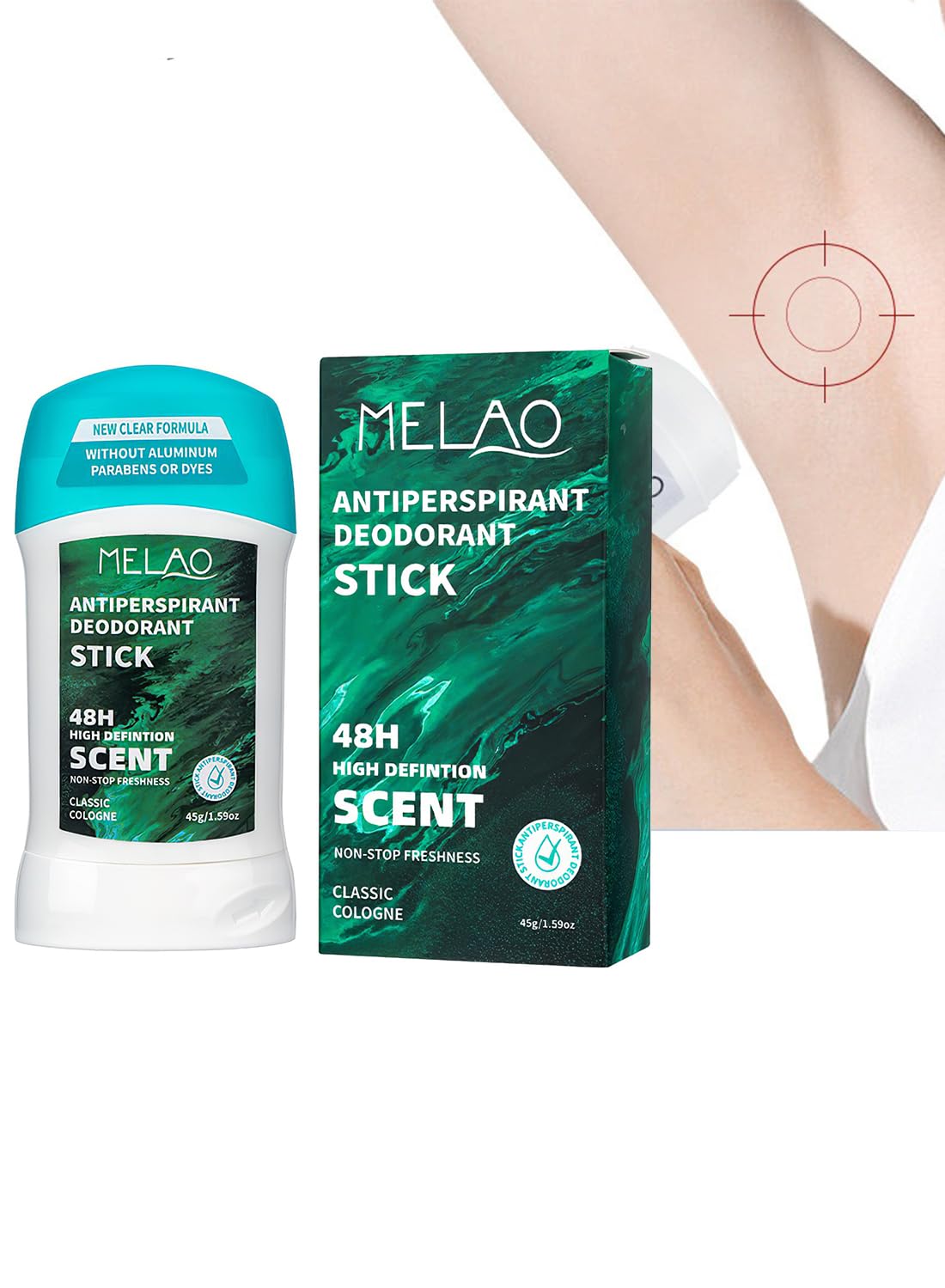Antiperspirant Deodorant Stick for Men, Long Lasting Refreshing Gentle Underarm Care, 48 Hour Sweat and Odor Protection, Relieve Body Odor 45g