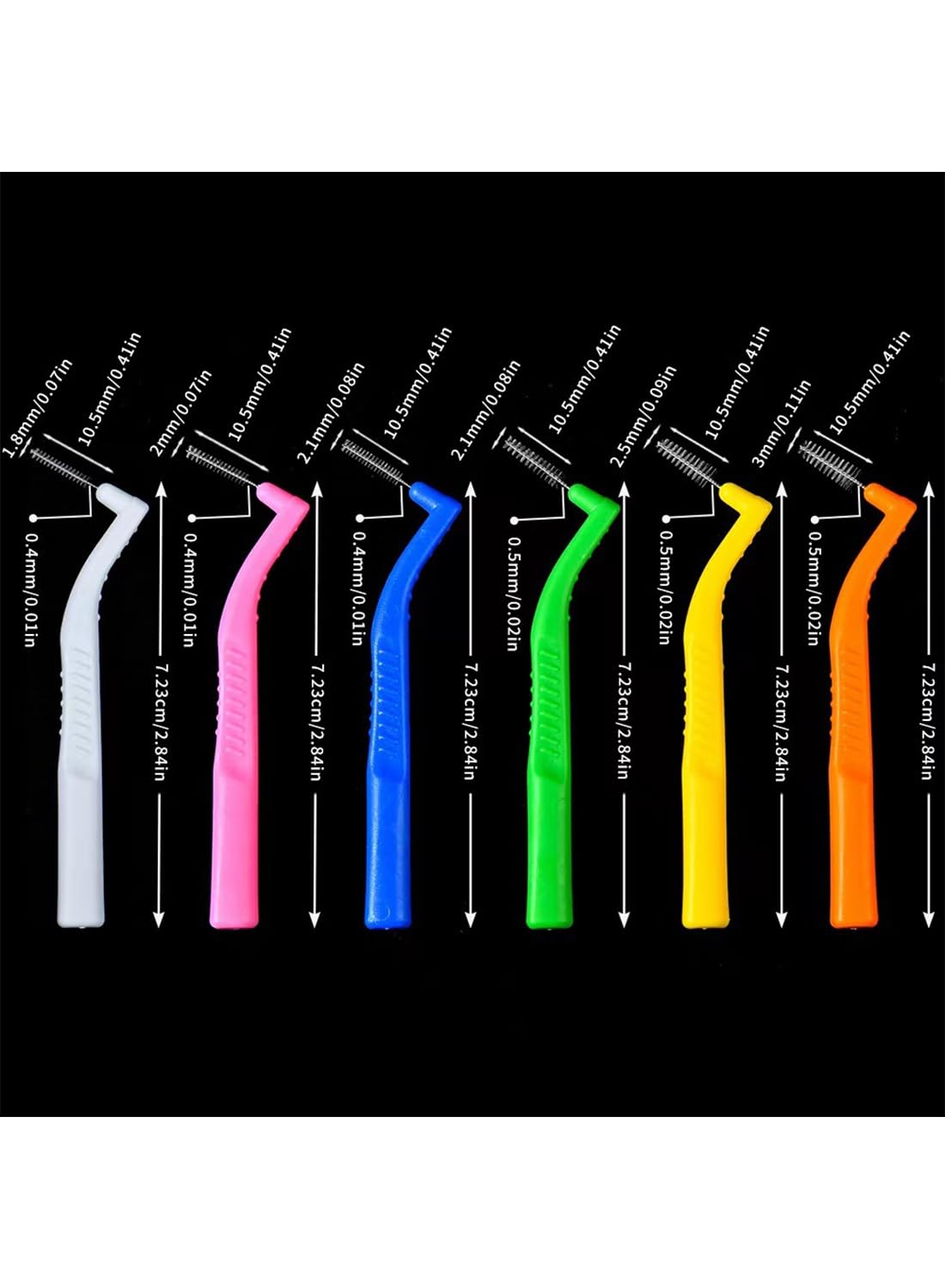 10Pcs L-Shaped Interdental Brushes Set