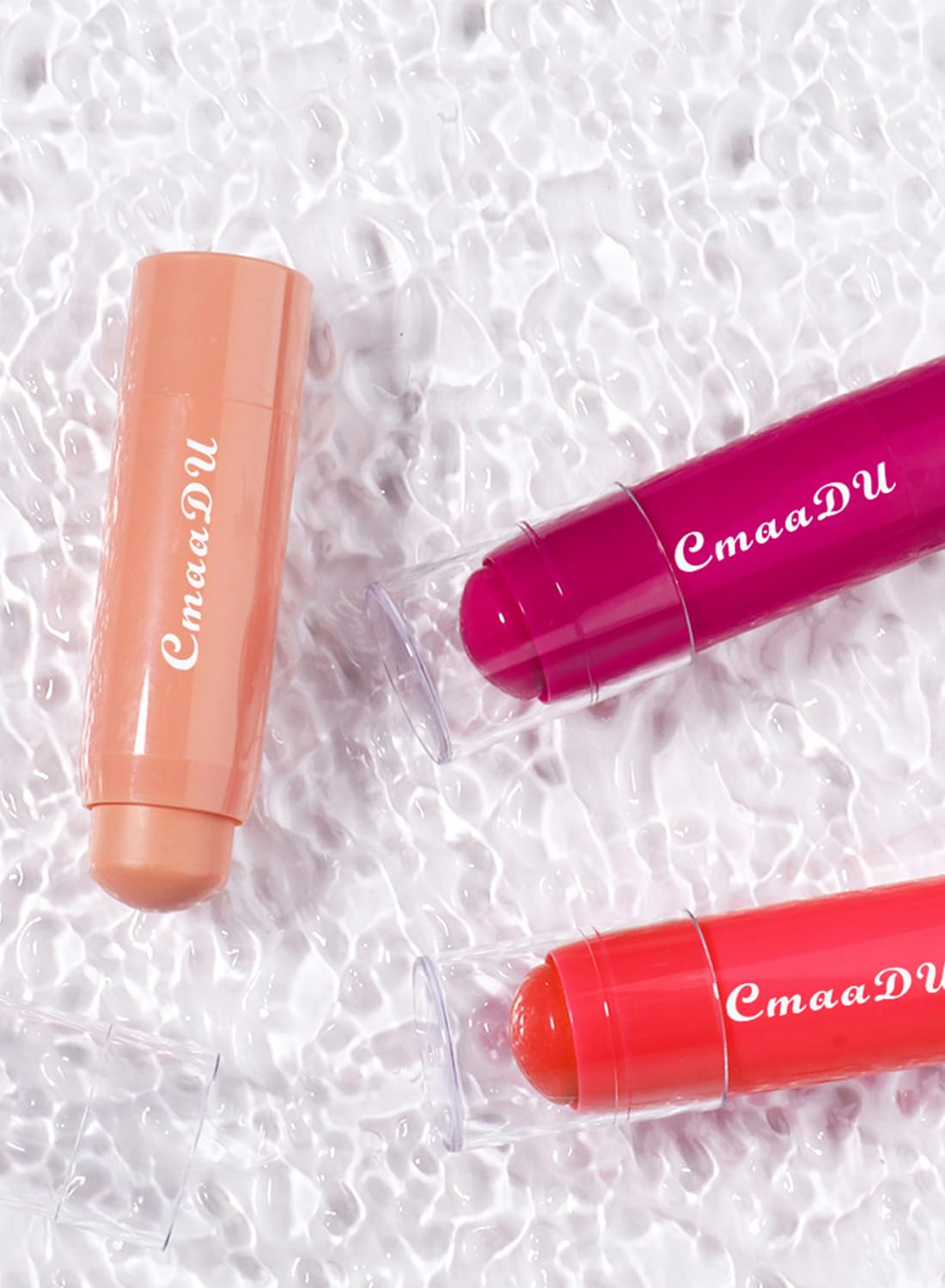 2 in 1 Lipstick and Blush, High Pigment Longwear Natural Blush Stick, Waterproof Velvet Texture Lip Gloss Stick for Cheeks Eyes Lips, Matte Finish, for All Skin Tones
