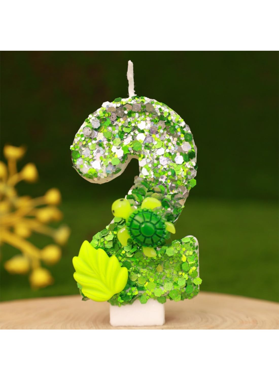 L&wen 7cm Birthday Number Candles for Cake Decoration, Glittery Cake Toppers with Perfect for Kids' Parties, Anniversaries Celebrations