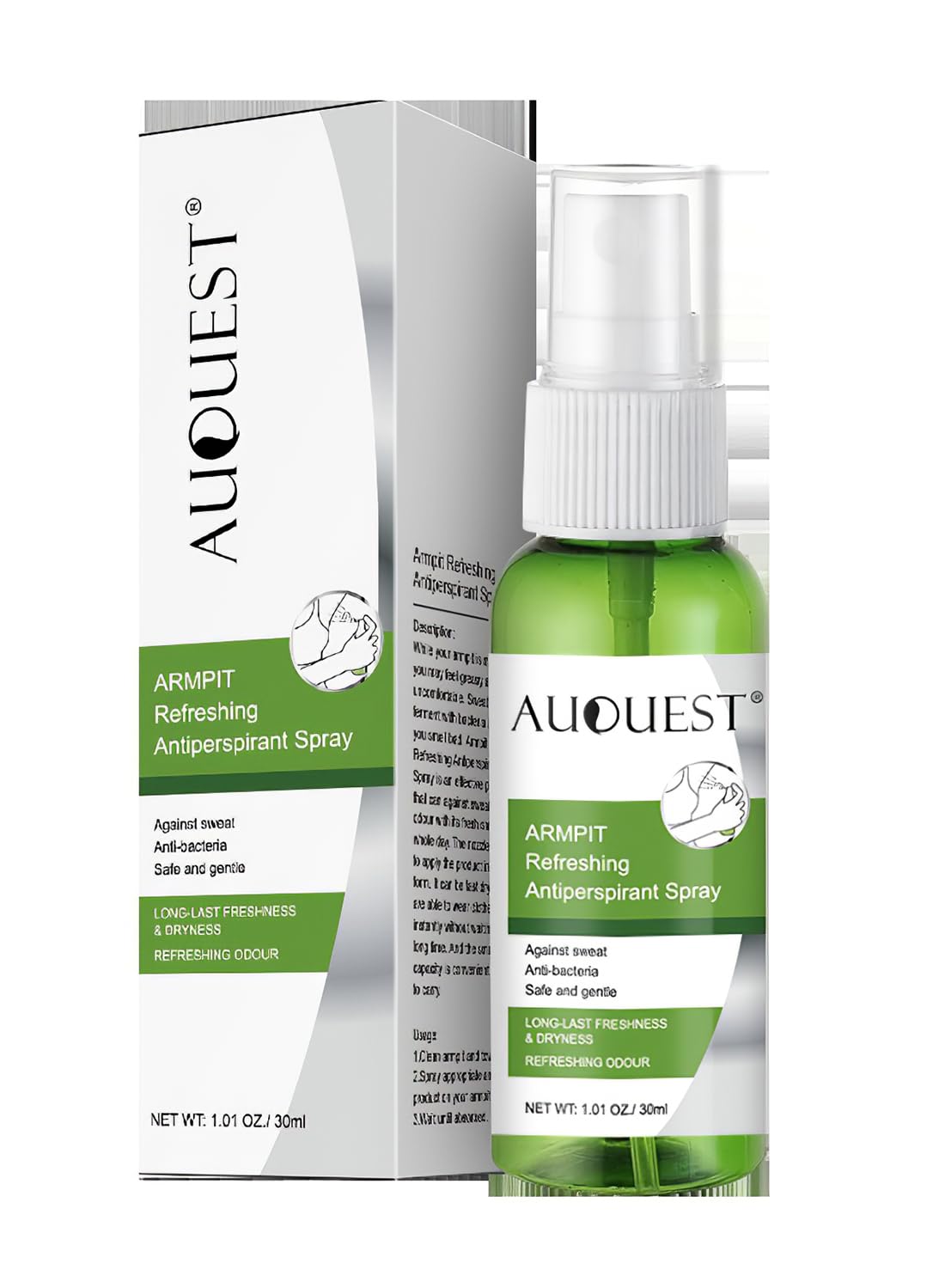 Antiperspirant Spray, Refreshing Whole Body Deodorant, Aluminum Free Deodorant, Long Lasting Sweat and Odor Protection, Relieve Body Odor 30ml