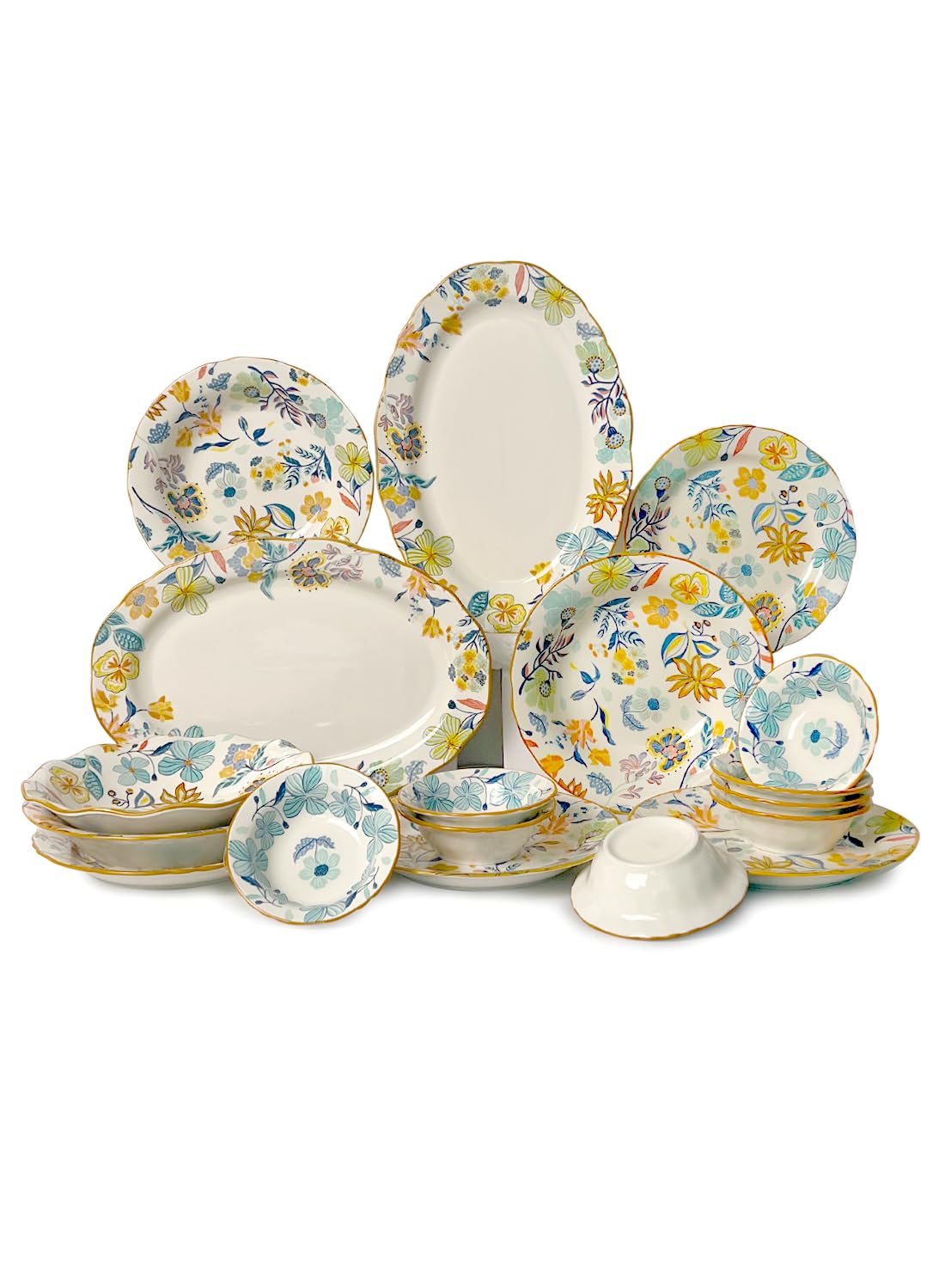 L&Wen 18Pcs Dinnerware Set