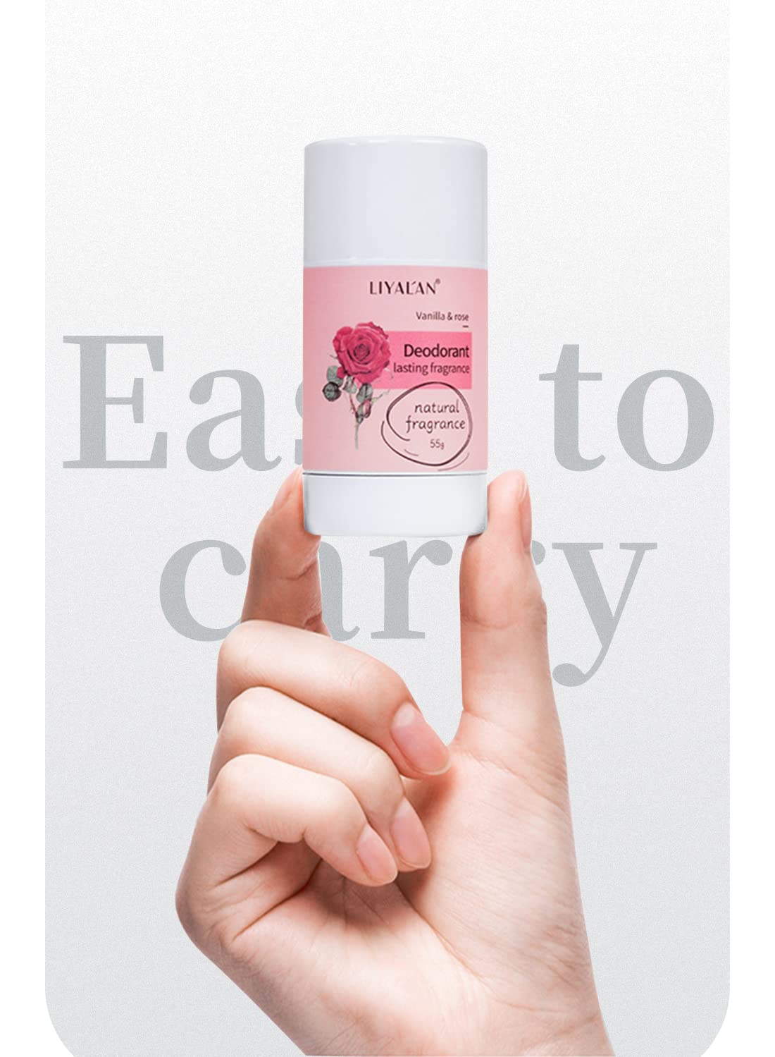 Solid Balm Long Lasting Natural Portable Light No Pungent Travel Friendly Solid Fragrance for Unisex-Vanilla Rose Red