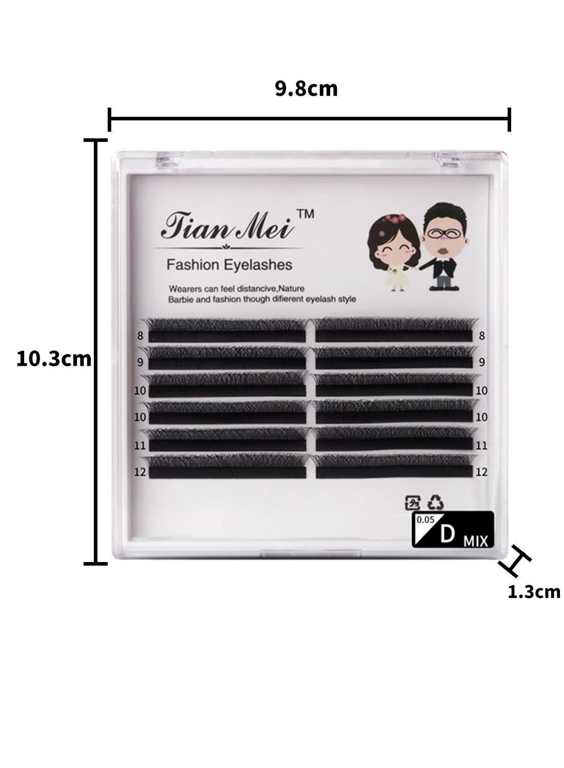 Cluster Lashes, D Curl Self Adhesive Eyelashes DIY Lash Extensions, Easy to Use