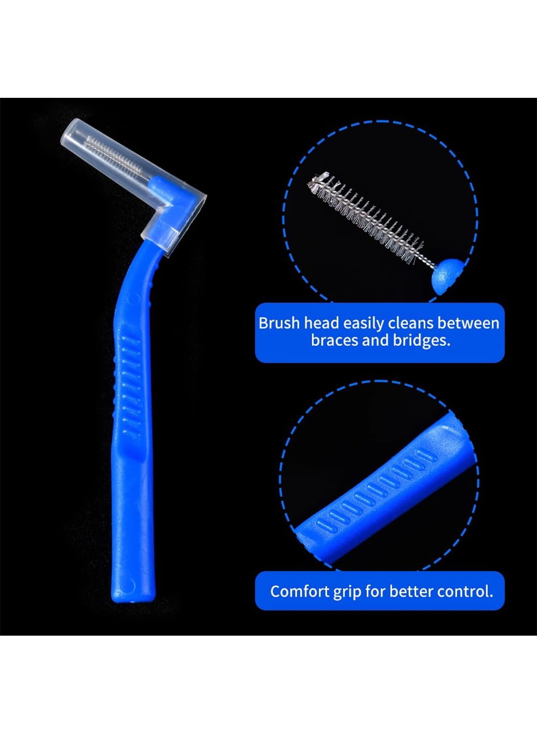 10Pcs L-Shaped Interdental Brushes Set