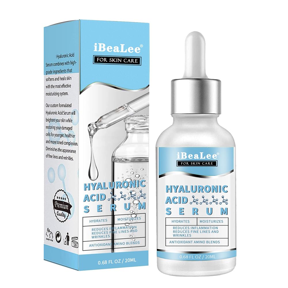 Hyaluronic Acid Serum, Brightening Facial Serum, Non-Greasy Facial Moisturizer