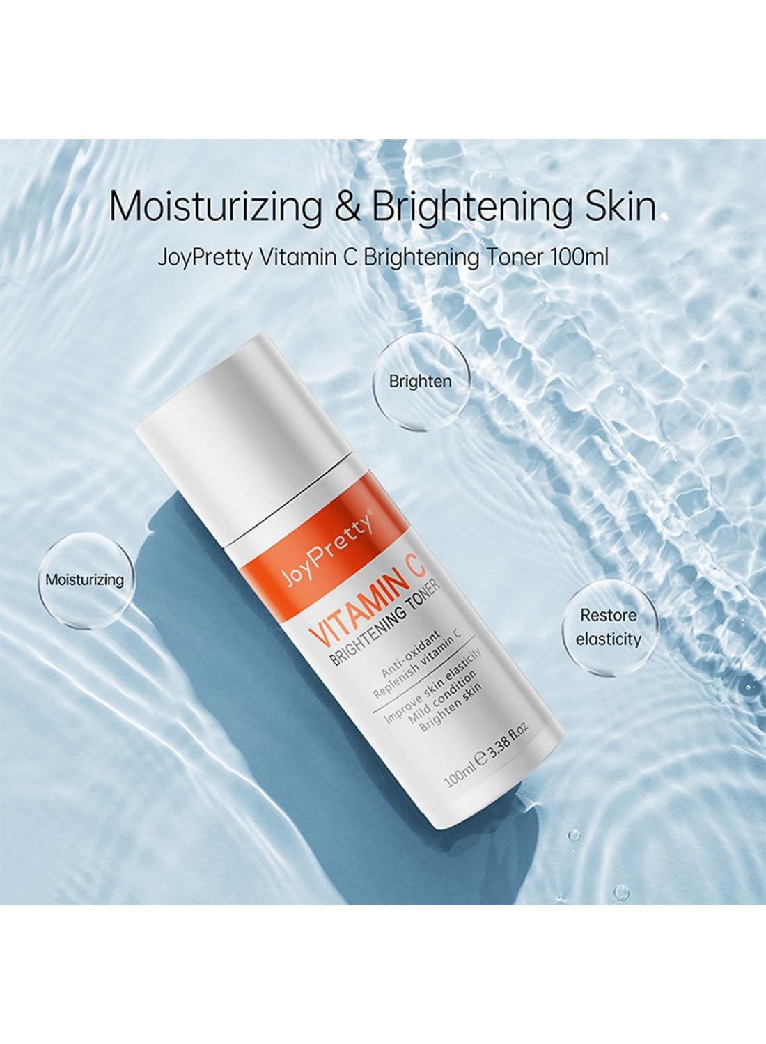 VC Brightening Toner, Anti-Oxidant Hydrating Soothing Essential Toner 100ml