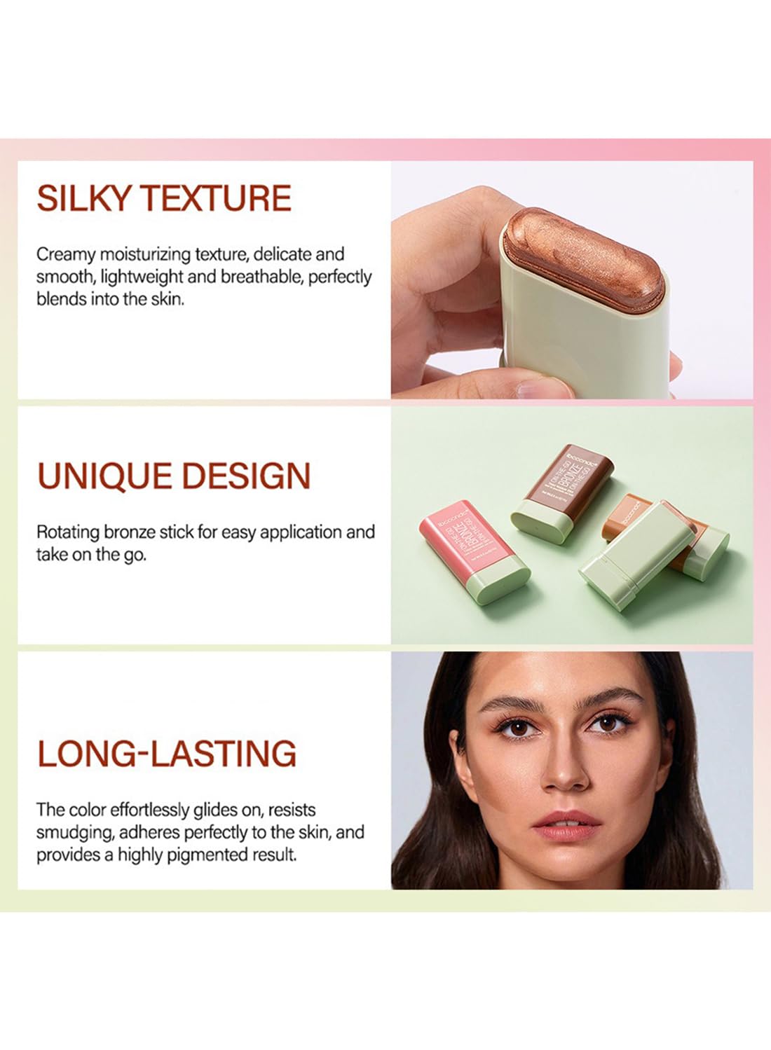 Highlighter and Bronzer Stick,  Face Contouring Pen,