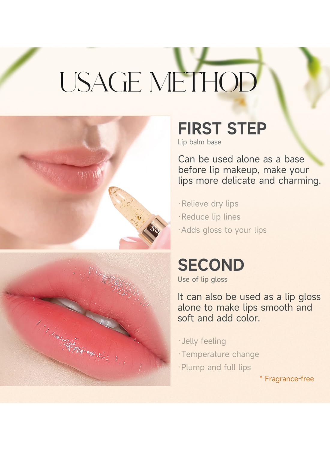 Temperature Color Changing Lipstick, Moisturizing Long Lasting Tinted Lip Balm, Nourishing Lip Moisturizer, Hydrating Lip Gloss