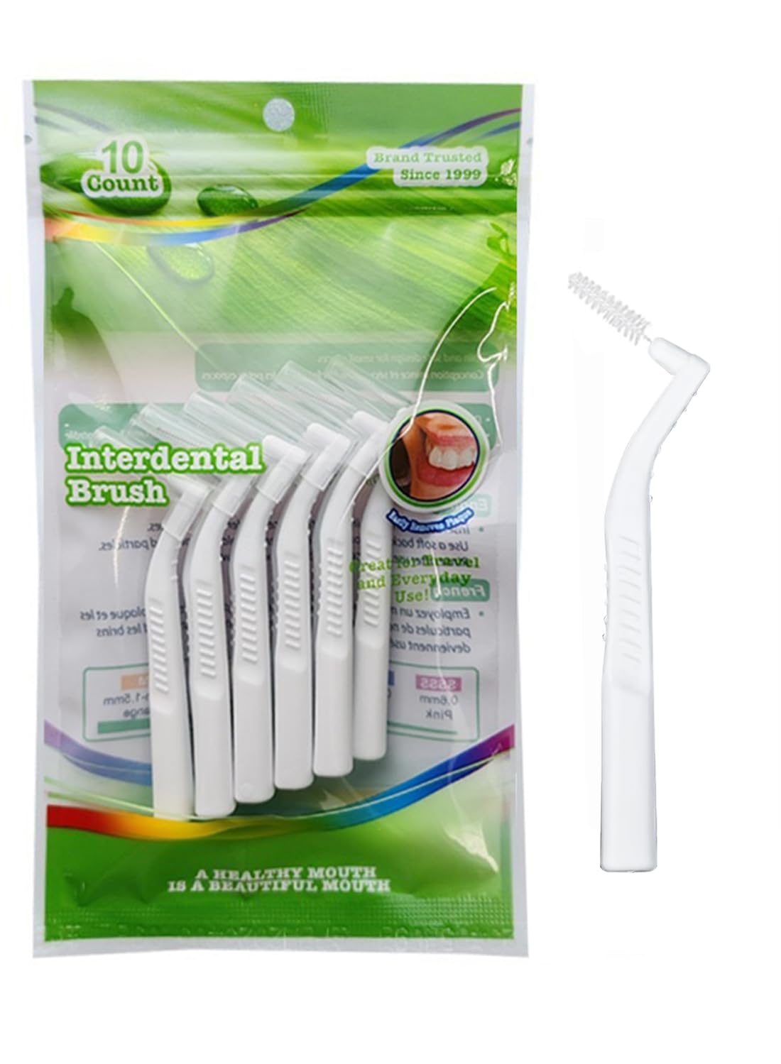 10Pcs L-Shaped Interdental Brushes Set