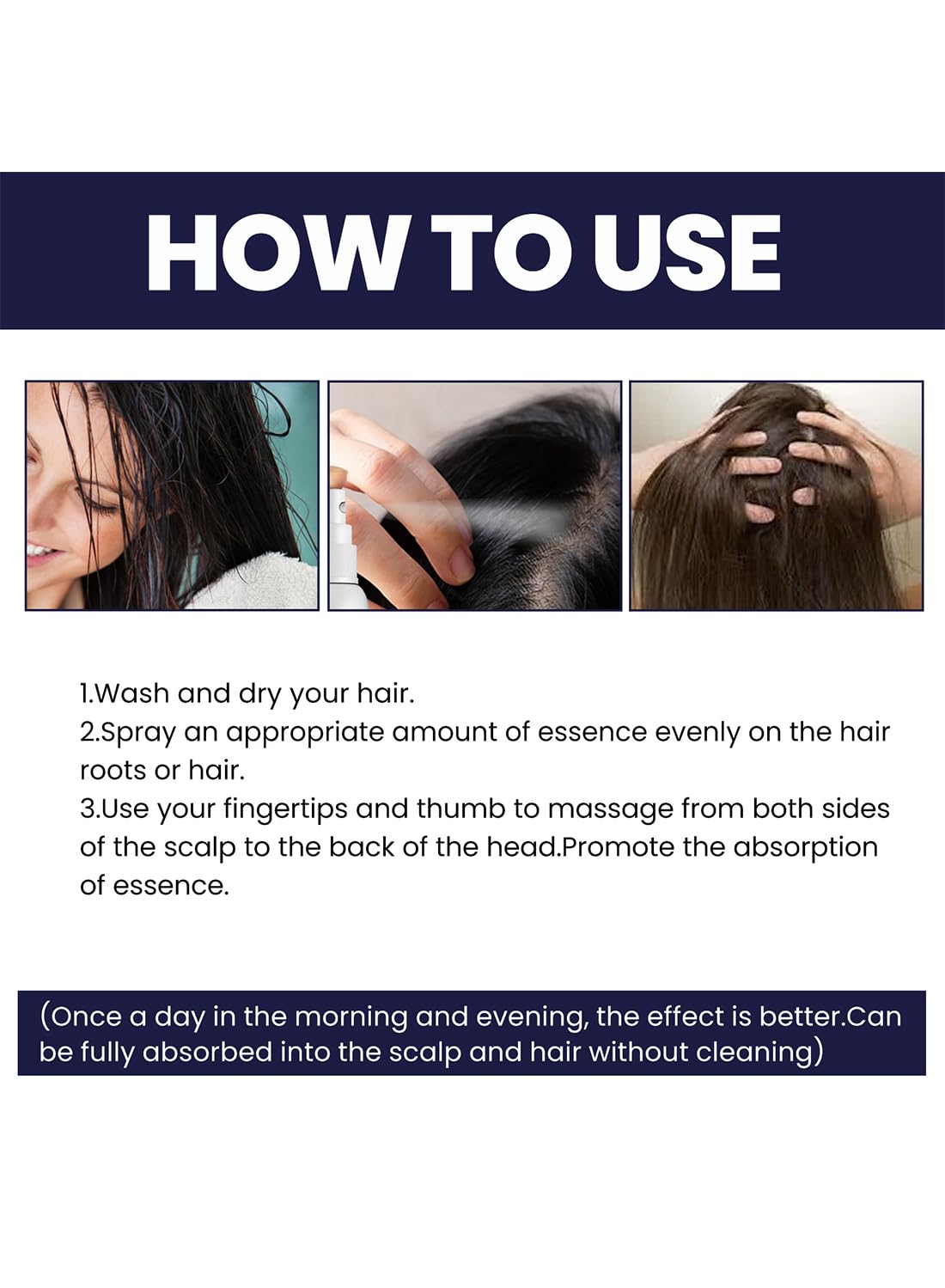 2Pcs Hair Growth Spray Set, Organic Hair Growth Serum, Hair Growth Oil, Hair Loss Treatments, Stimulate New Hair Growth, Strengthen Hair Follicles, Encourage Thicker Fuller Hair 50ml/Pcs