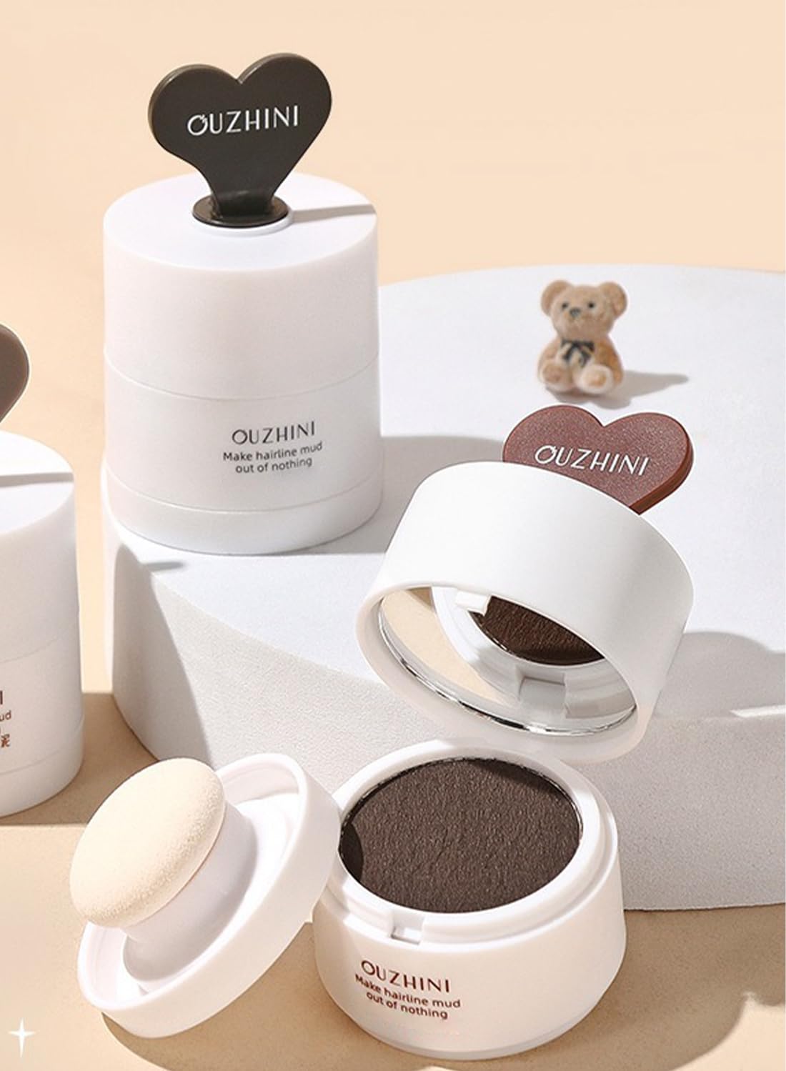Instantly Hair Shadow Stick with Puff Touch, Root Touch Up Hair Powder with Puff Touch, Root Cover Up Hair Color for Thinning Grey Hairline, Hair Root Concealer for Women and Men 4G