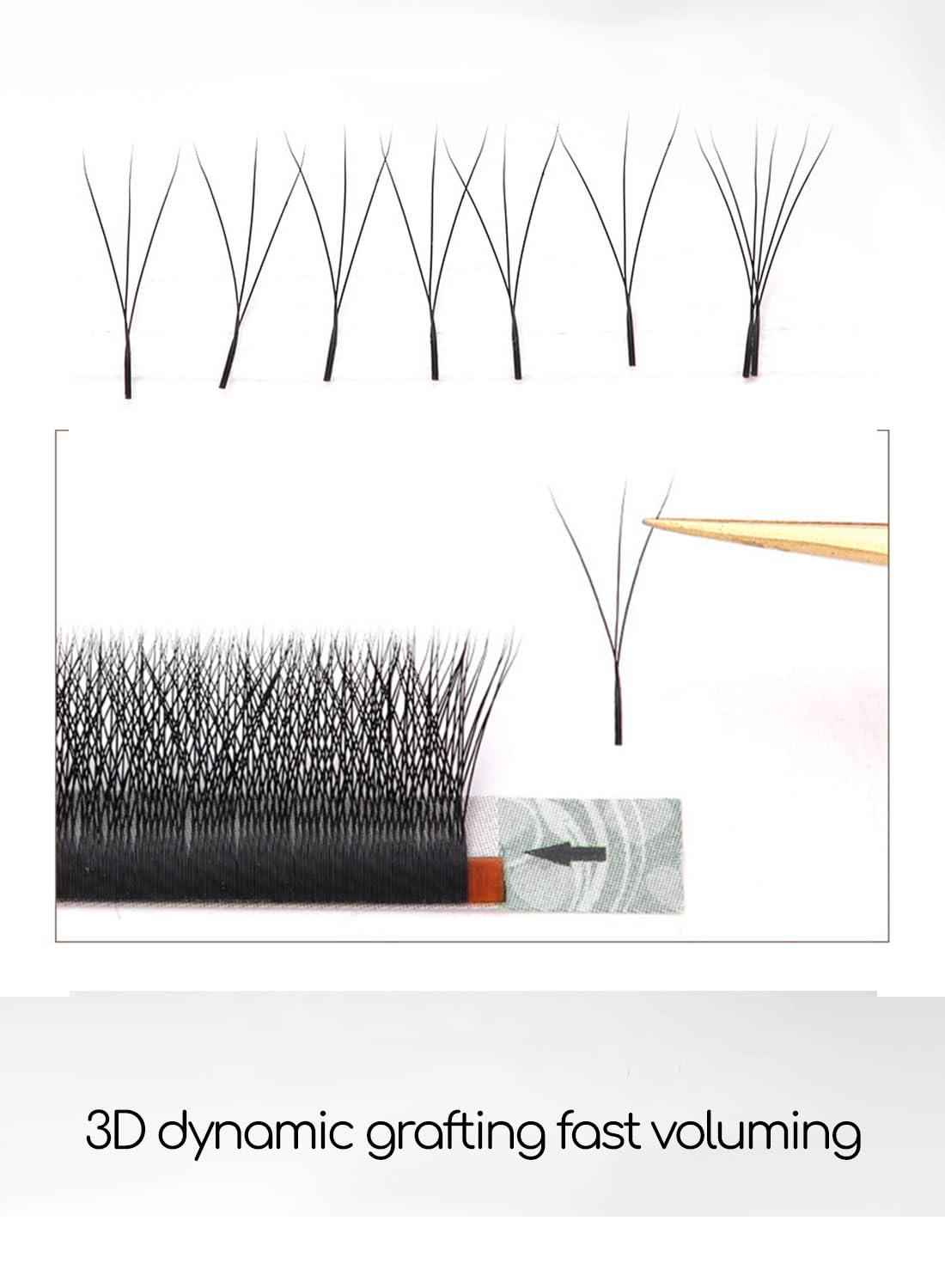 Cluster Lashes, D Curl Self Adhesive Eyelashes DIY Lash Extensions, Easy to Use
