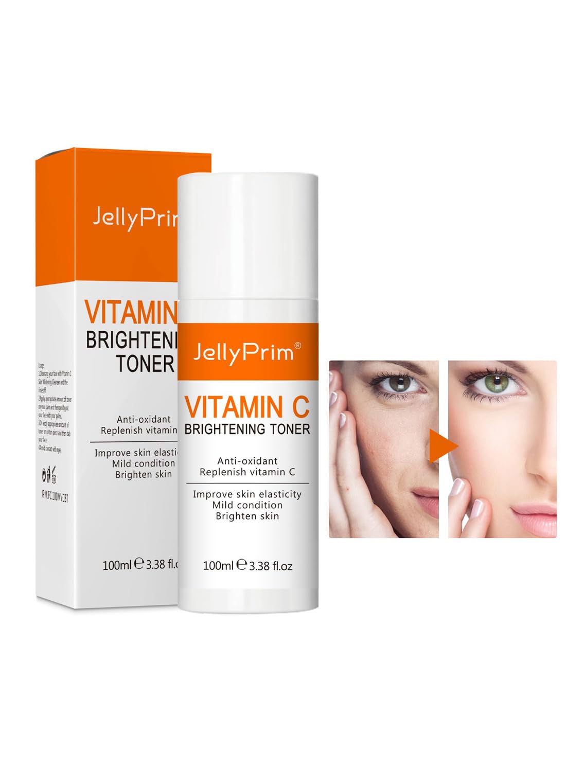 VC Brightening Toner, Anti-Oxidant Hydrating Soothing Essential Toner 100ml