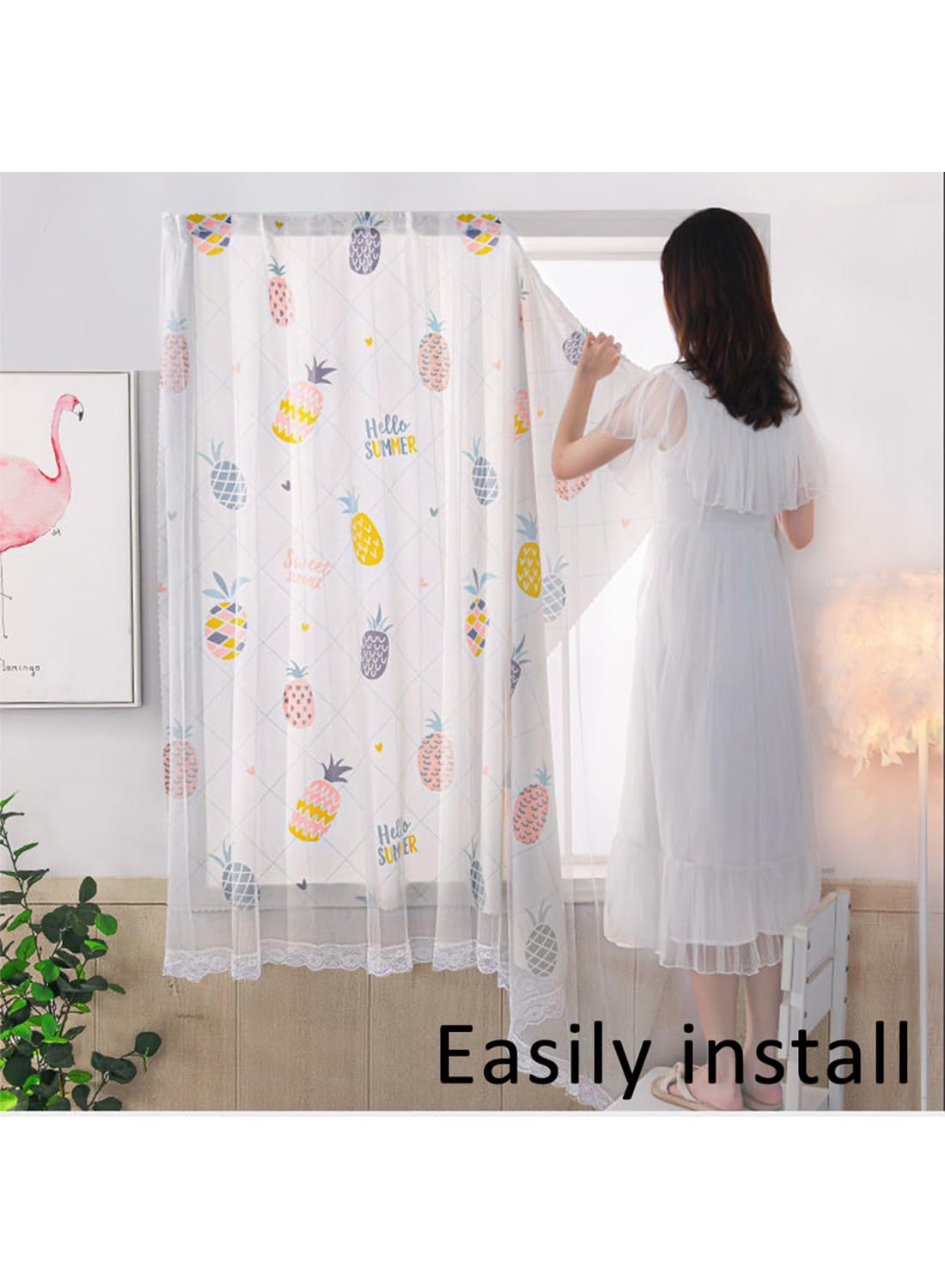 Velcro Double Layer Cartoon Pattern Blackout Curtains