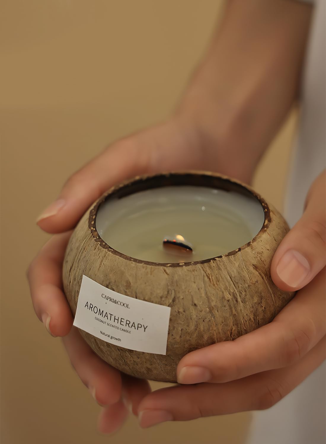Scented Soy Coconut Shell Candles, Eco Friendly Natural Real Coconut Bowl Candle for Home and Beach Decor, Aromatherapy Candle, Odor Eliminating 200g