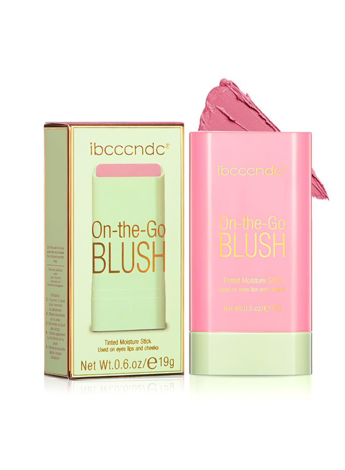 Blush Stick, Multi-Use Lip Tint, High Pigmented Creamy Blush Stick for Eyes Lips and Cheeks 19G