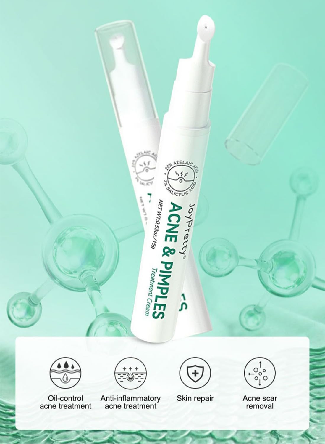 Anti-Acne Facial Treatment, Repairing and Soothing Facial Cream 15g