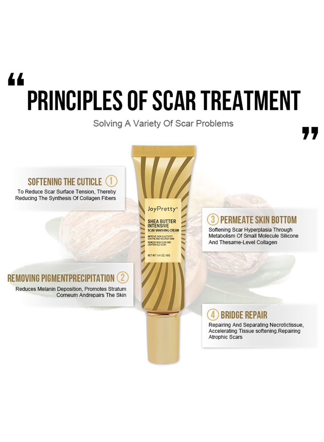 Scar Reducing Treatment, Intensive Repairing Scar Cream from Burns, Surgery 40g