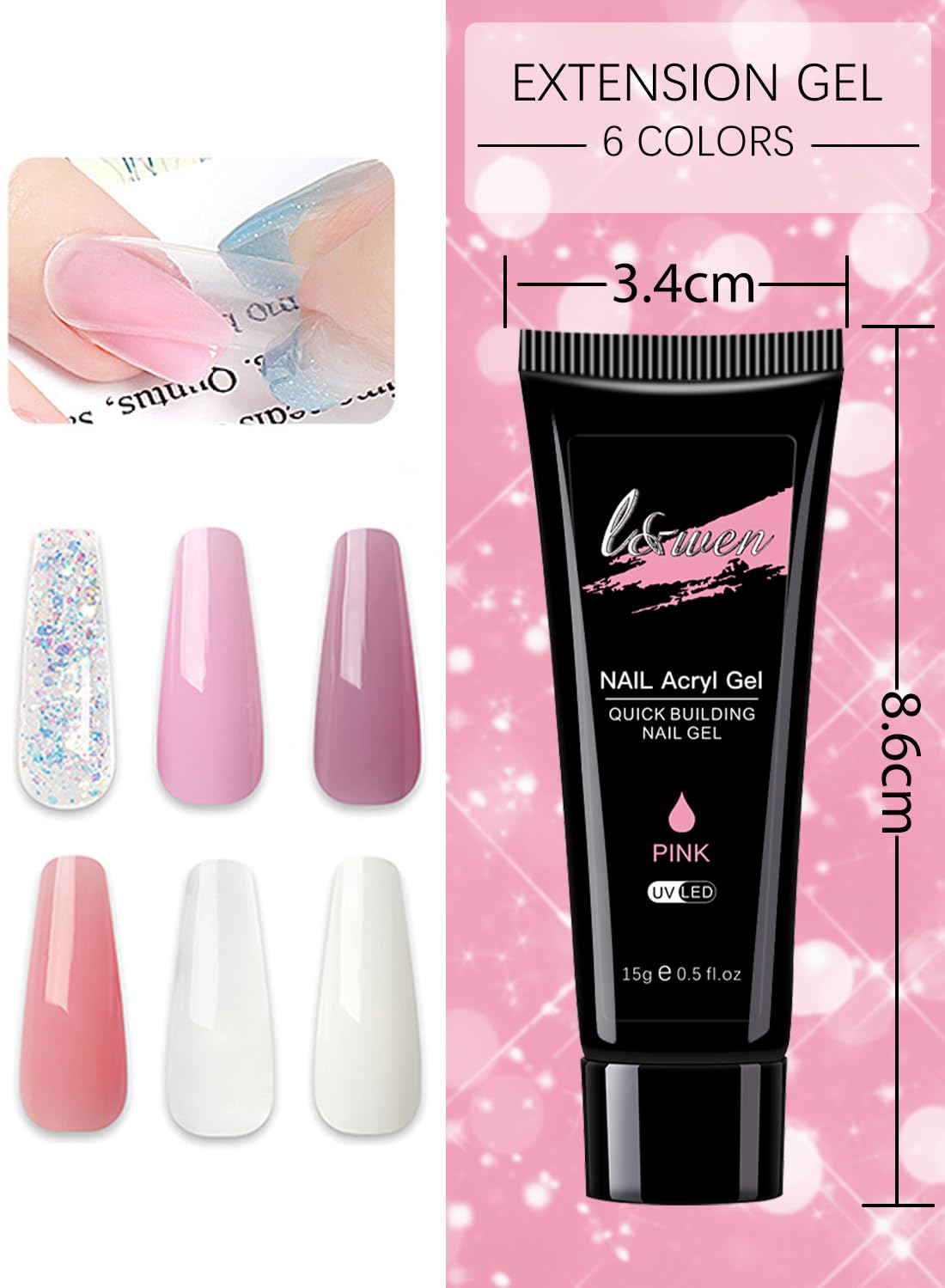 14Pcs Nail Extension Gel Kit