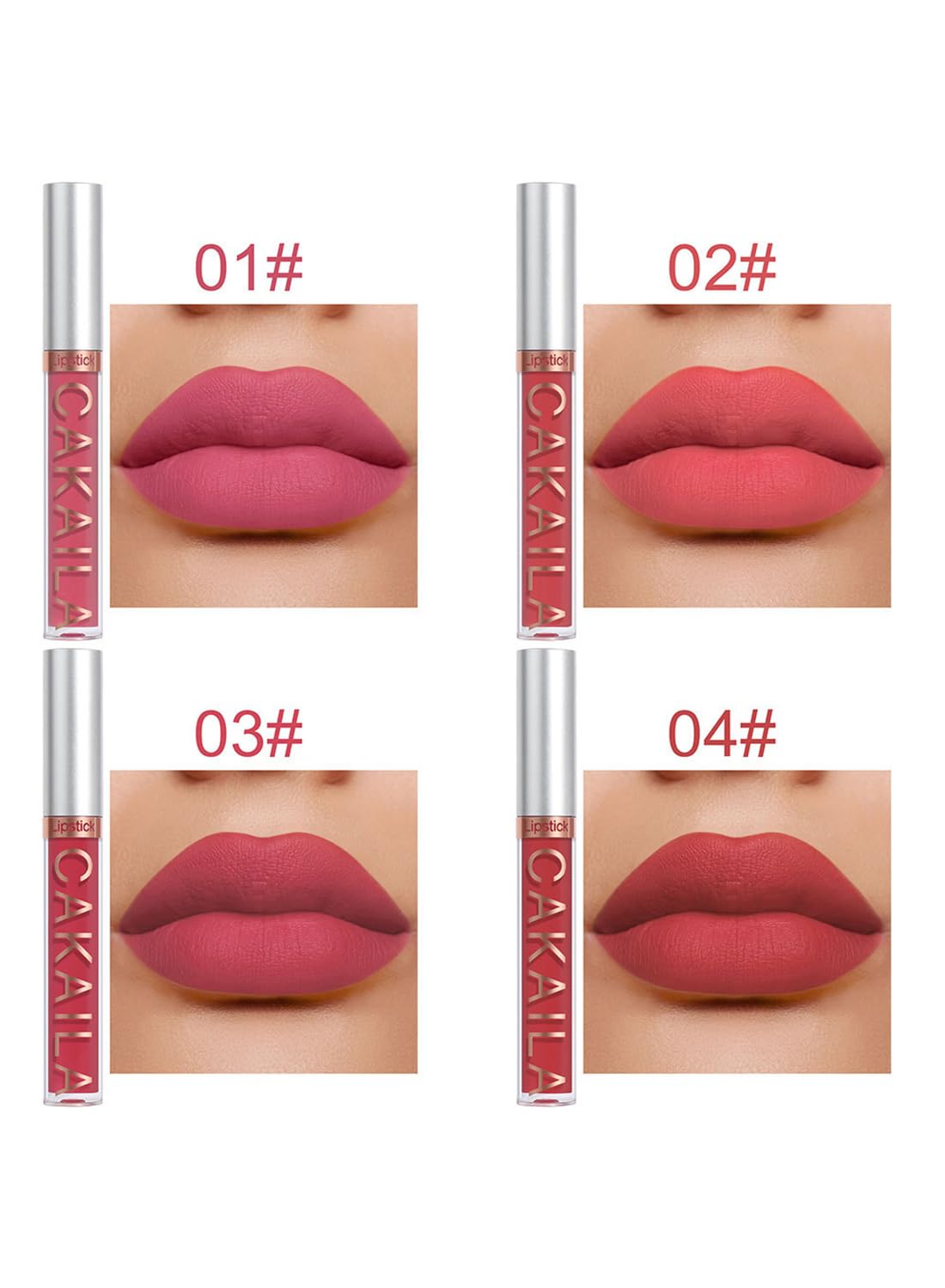 10Pcs Matte Liquid Lipstick Set Contains Smooth Lip Lacquer for Women