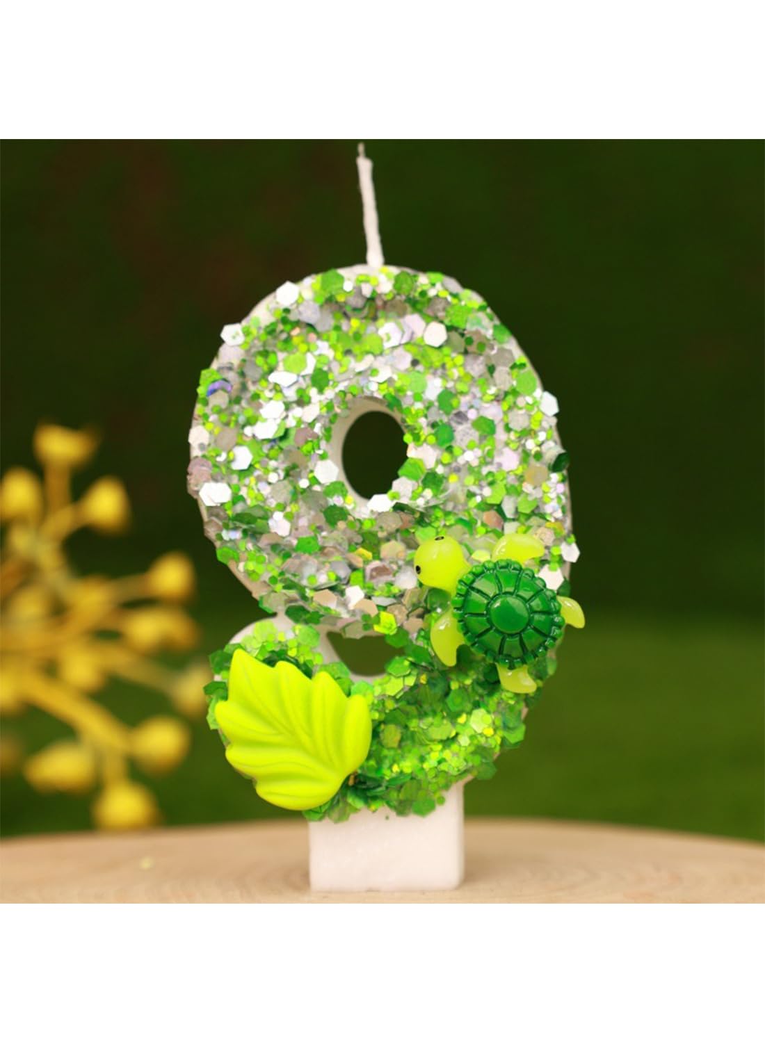 L&wen 7cm Birthday Number Candles for Cake Decoration, Glittery Cake Toppers with Perfect for Kids' Parties, Anniversaries Celebrations