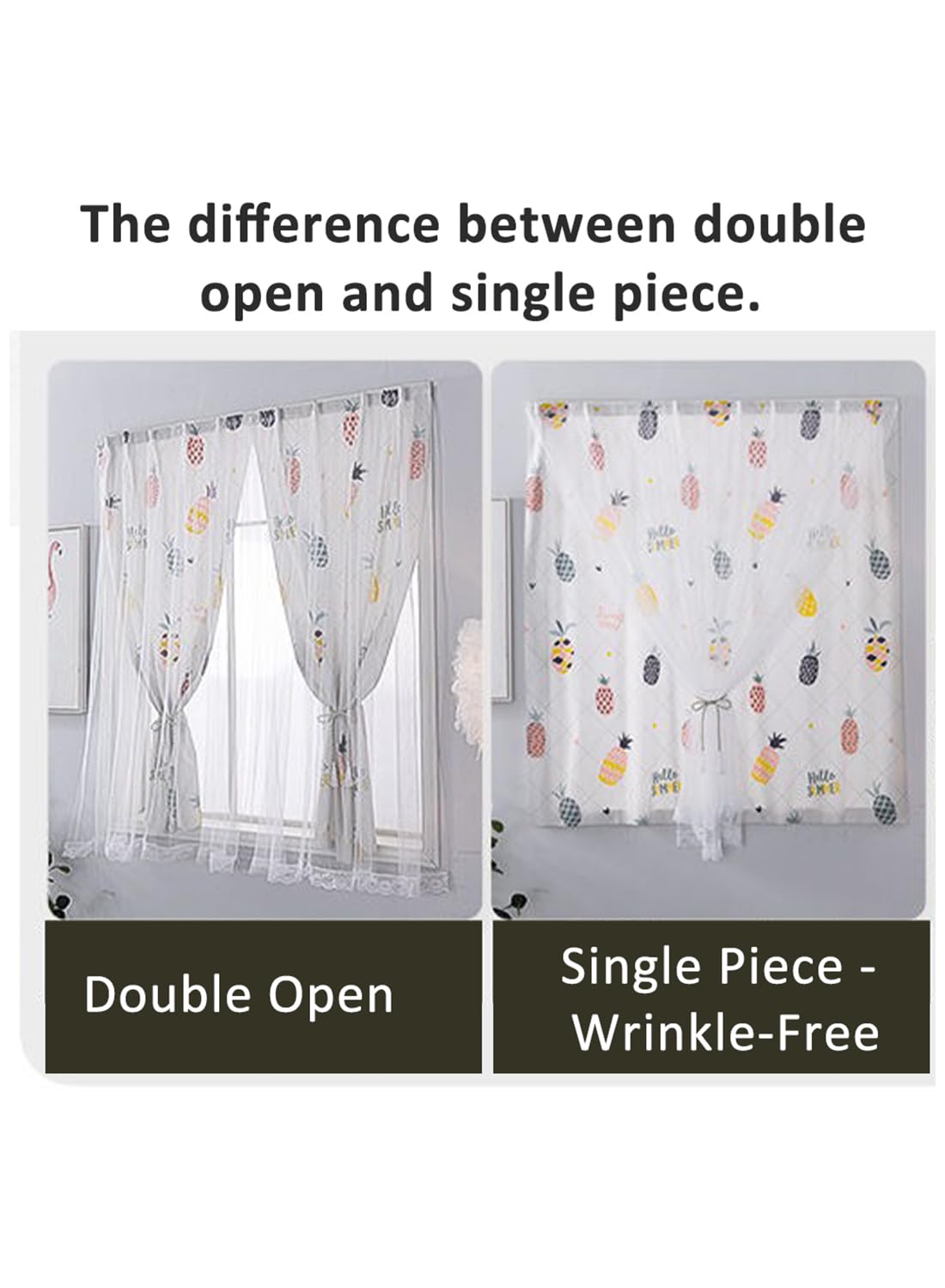 Velcro Double Layer Cartoon Pattern Blackout Curtains