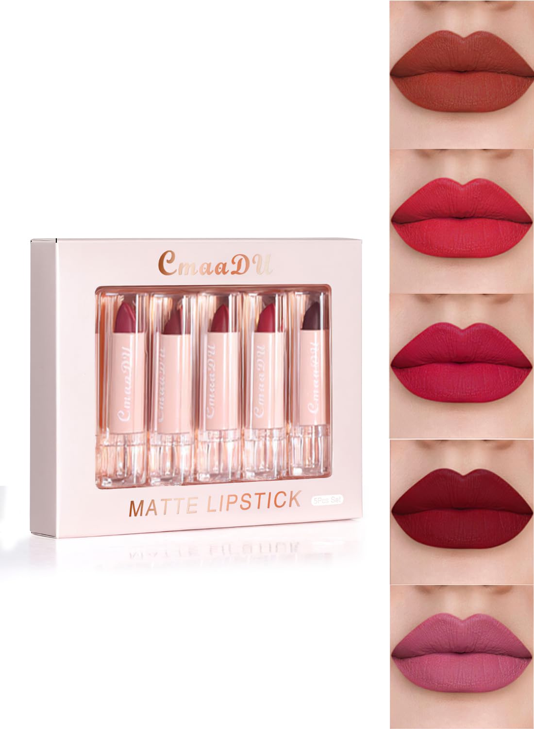 Cmaadu 5 Colors Matte Lipstick Set