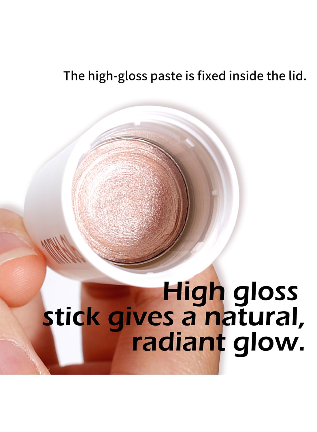 Highlighter Stick, Shine Shimmer Luminizer Waterproof Longlasting Non Greasy Body Illuminator, Sparkle High Gloss Glitter Powder Stick for Face Body