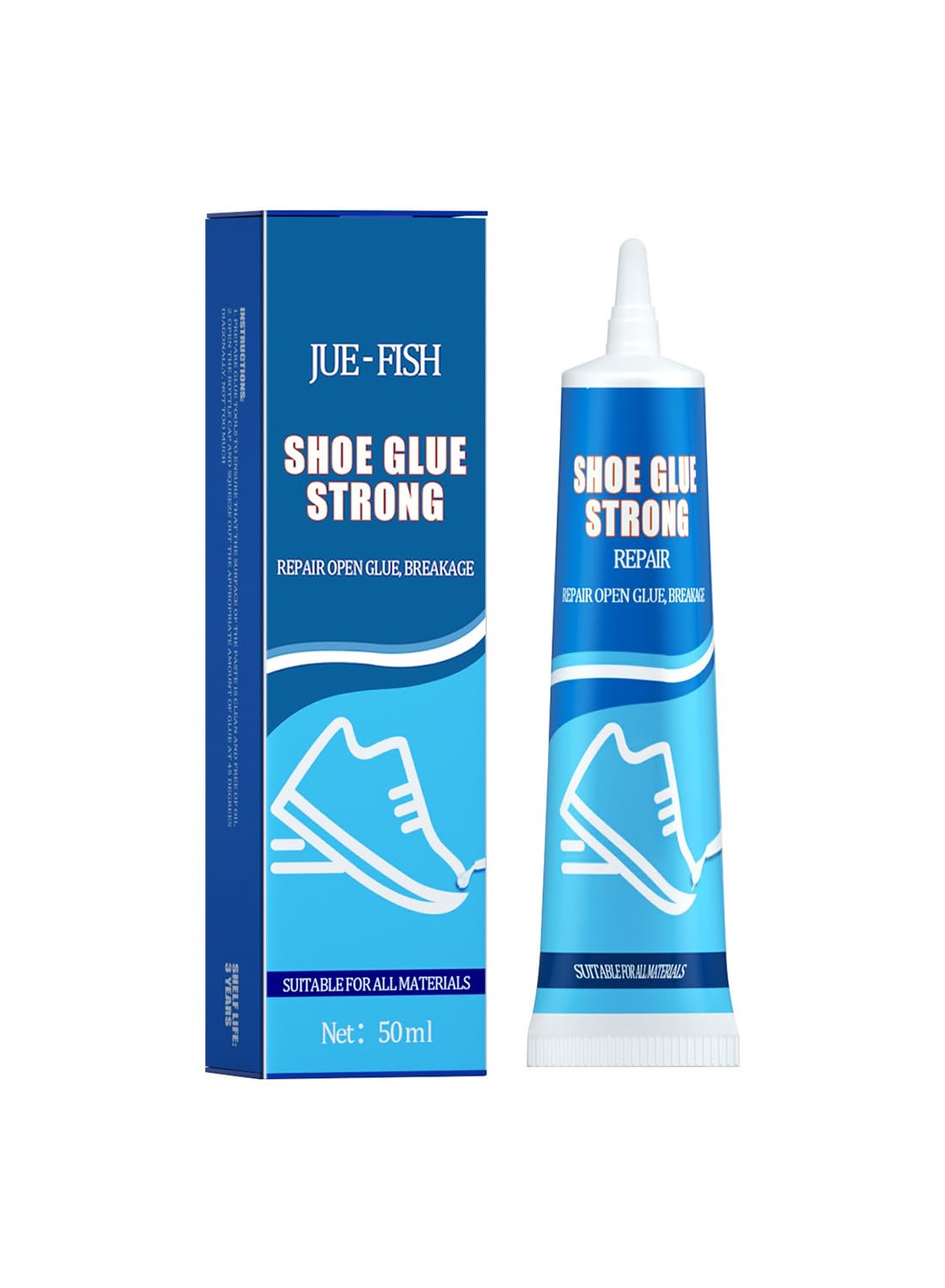 Shoe Glue Strong, Waterproof Transparent Sealant Sole Repair Glue for Shoes 60ml