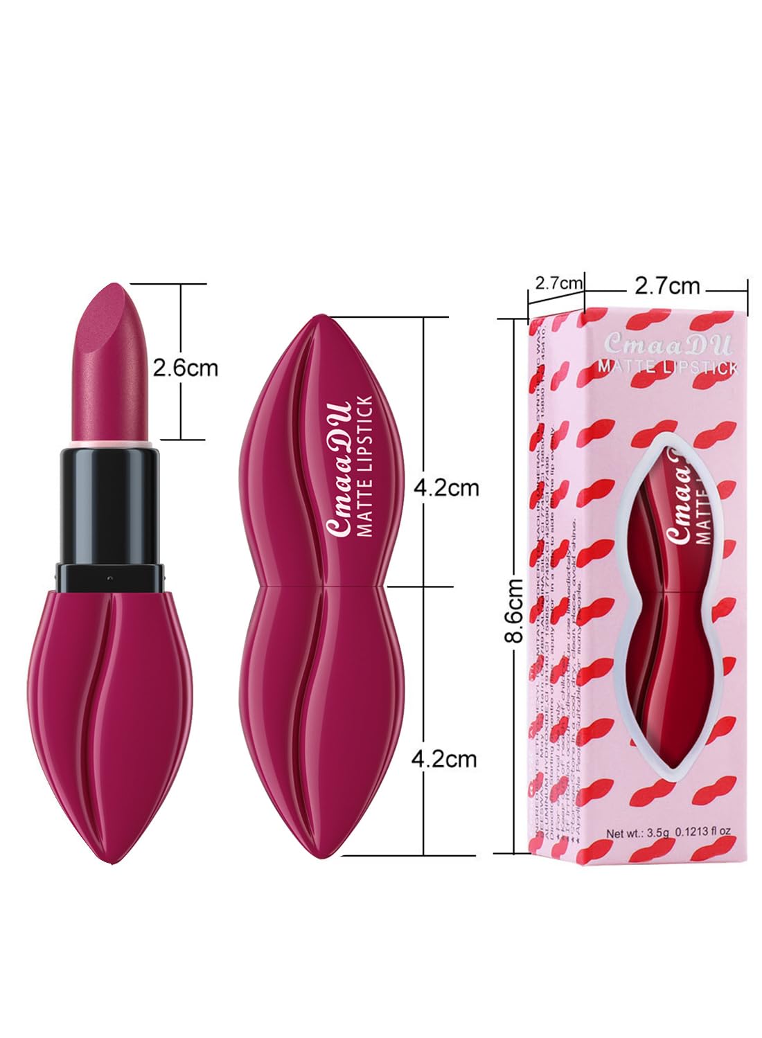 Matte Lipstick for Women, Long Lasting Waterproof Highly Pigmented Moisturizing Velvet Lip Gloss, Not Fade Lightweight Smudge Proof Lip Stain for Girls and Women - Purple 04