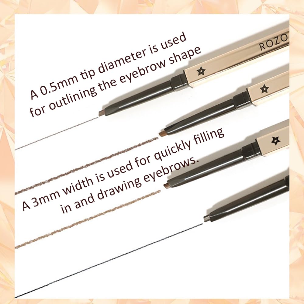 Eyebrow Pencil with Spiral Brush, Brow Pencil