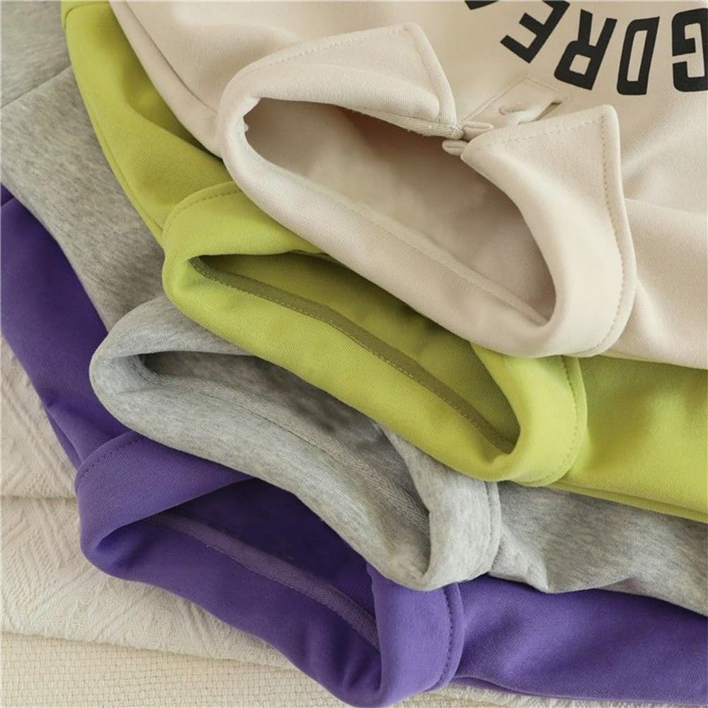 L&Wen Boys Elegant Long Sleeve Sweatshirt for Cooler Weather, Text Pattern Print Kids Top Beige 90 (2-3 Years)