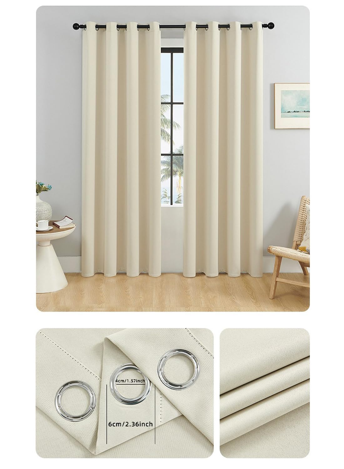 Blackout Curtains, Drapes Grommet Room Window Curtains
