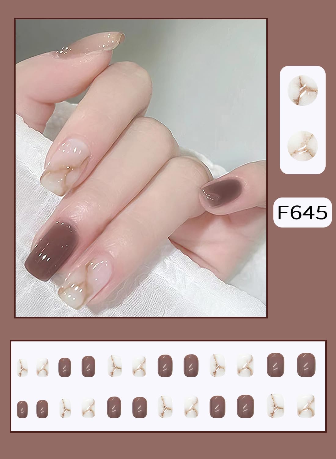 24 Pcs Press On Nails Short, Reusable French Gel Nail Tips Set, Natural Soft Gel Press on Nails for Salons and DIY with 72 Pcs Nail Adhesive Glue Tapes