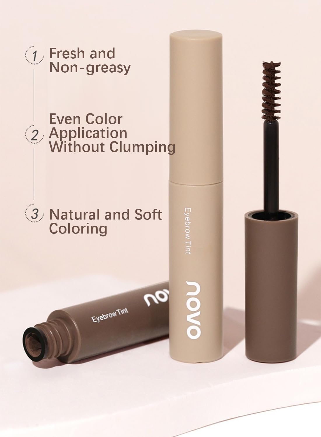 Eyebrow Tint, Semi Permanent Brow Tint, Waterproof Smudge Proof Long Lasting Eyebrow Tattoos, Instant Brow Dye, Hair Dying for Salon Home Use 4.8g