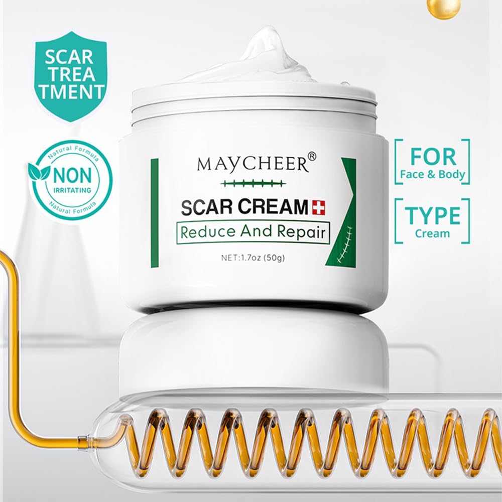 Scar Treatment Cream, Scar Removal Cream for Injury, Burns, Stretch Marks - 50g