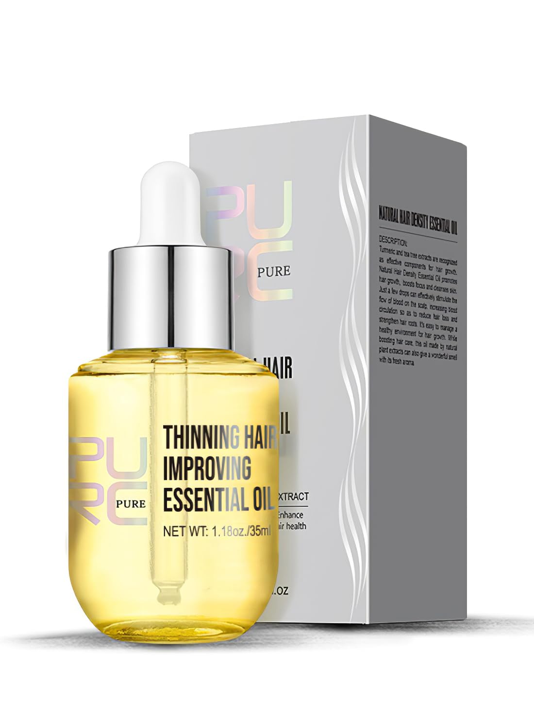 Hair Essential Oil, Turmeric Scalp & Hair Strengthening Oil, Pure Natural Hair Growth Oil for Hair Growth, Scalp Treatment for Thicker Longer Fuller Healthier Hair, Improve Thinning Hair 35ML
