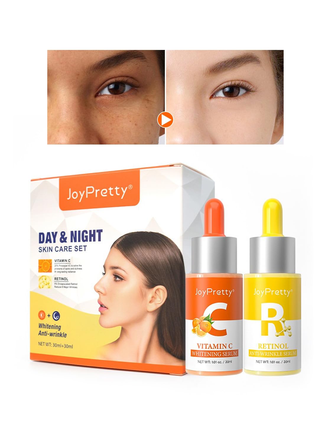 Facial Serum Kit, Anti-Aging Day & Night Face Treatment Essence Set
