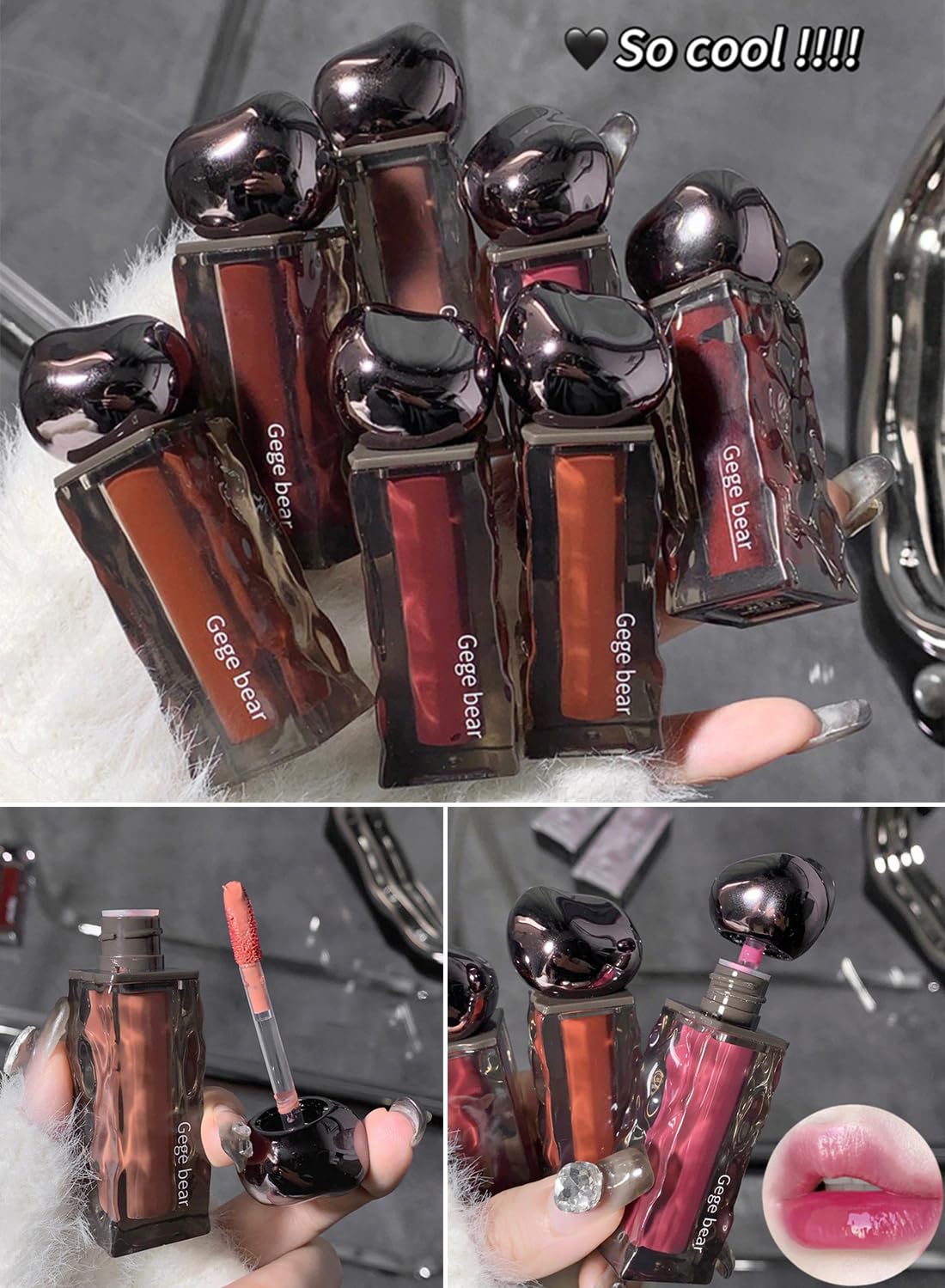 Lip Gloss, Mirror Glossy Ultra Hydrating Long Lasting Nonstick Cup Moisturizing High Pigmented Liquid Lipstick, Plump Lips and Improve Complexion