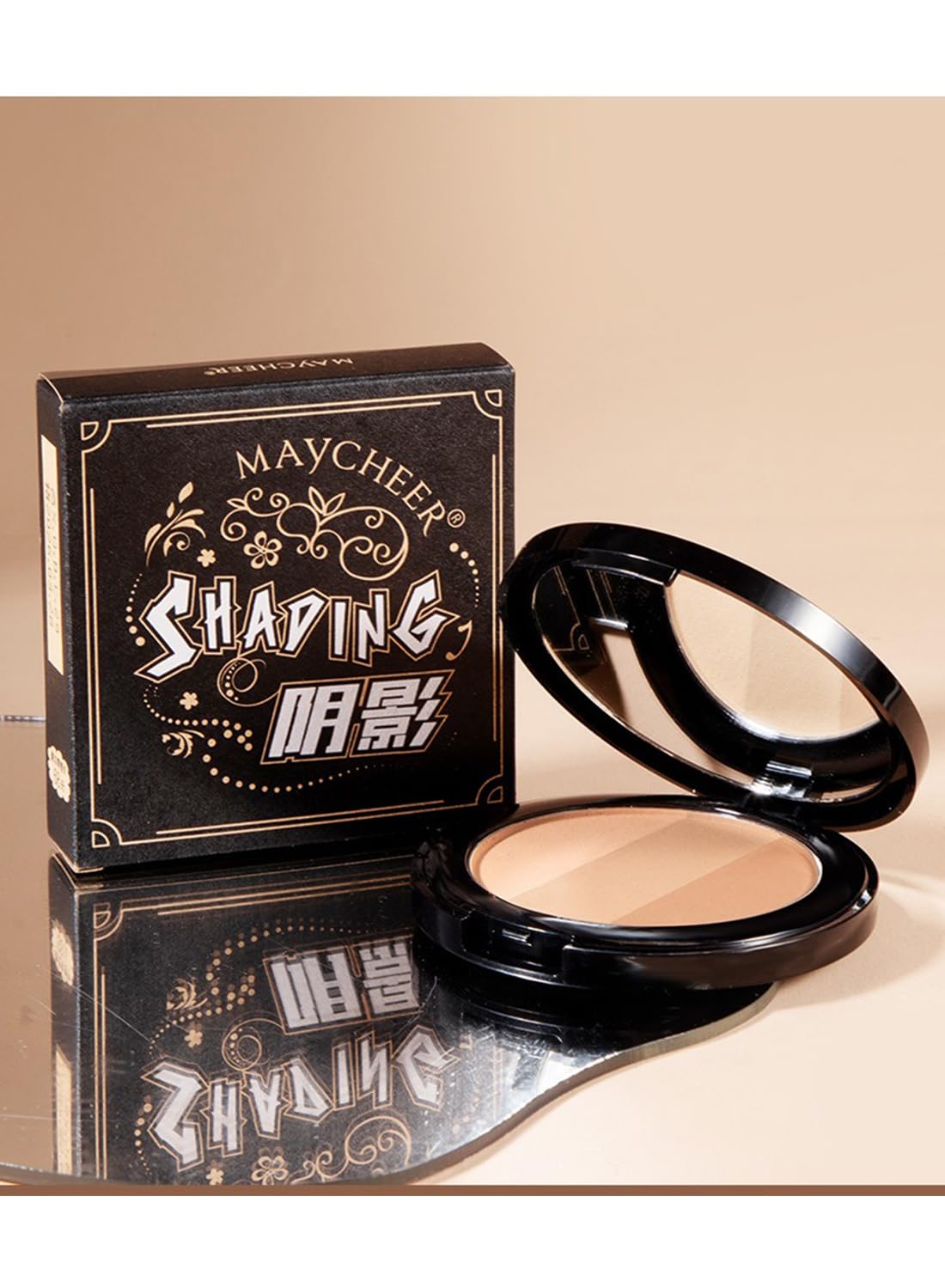 Tricolor Face Contour Palette, Multi-Use Contouring Concealer Highlighter Powder