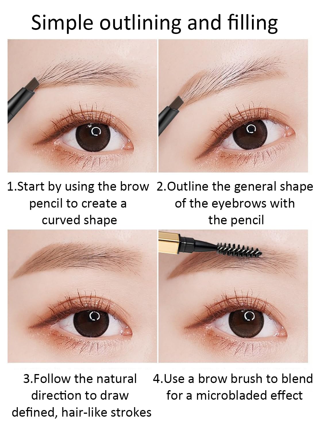 Eyebrow Pencil with Spiral Brush-Group 3