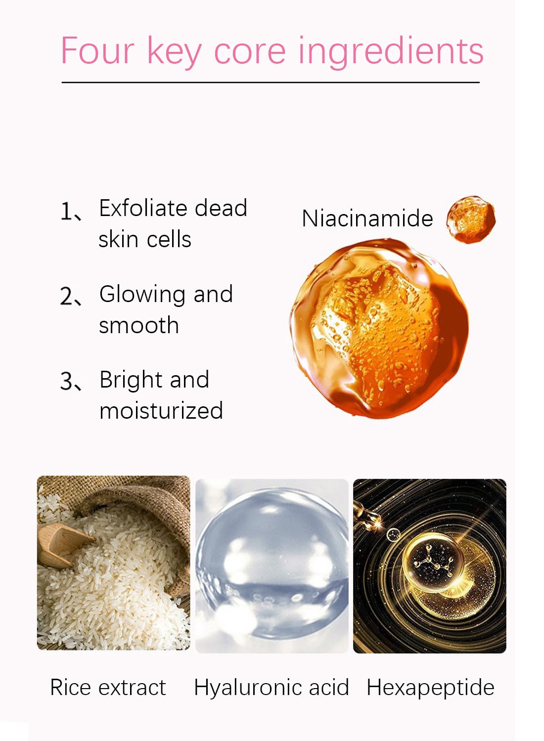 Hand Mask with Nicotinamide and Hyaluronic Acid, Moisturizing Hydrating Hand Mask, Hand Repair Soothing Gloves for Dry Hands Treatment, Remove Dead Skin, Hand Care 1 Pair