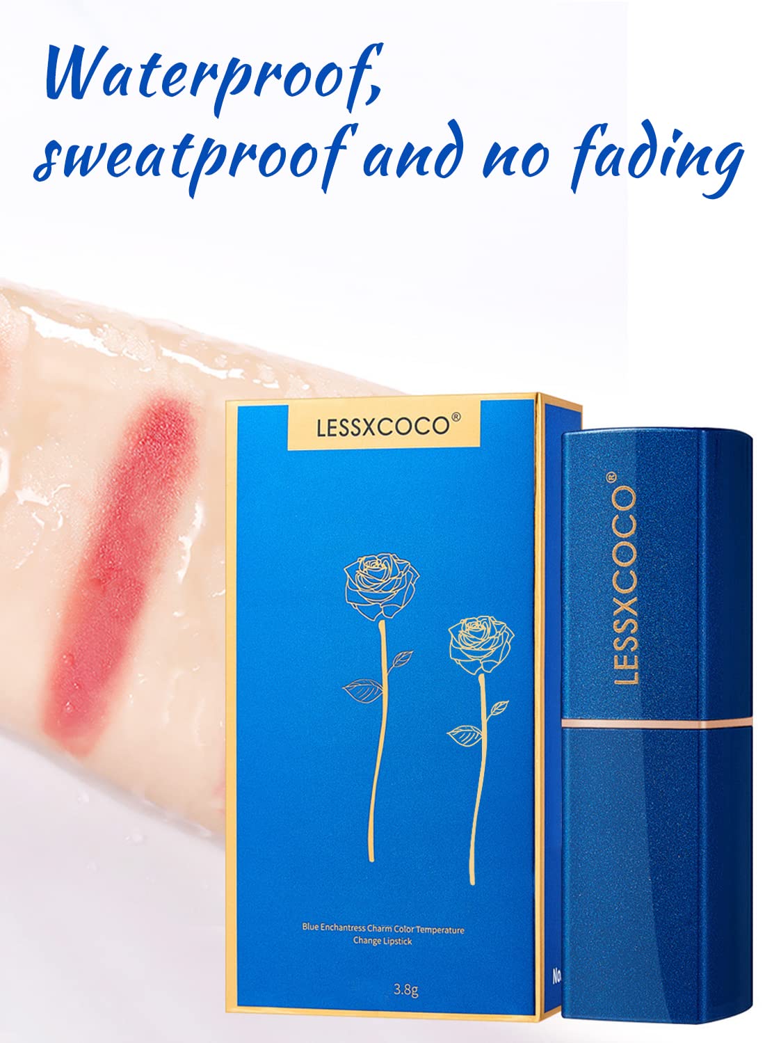 Magic Color Changing Lipstick, Moisturizing Long Lasting Waterproof Lightweight Non-Stick Cup Lip Gloss, Smooth Lip Tint for Women 1Pcs
