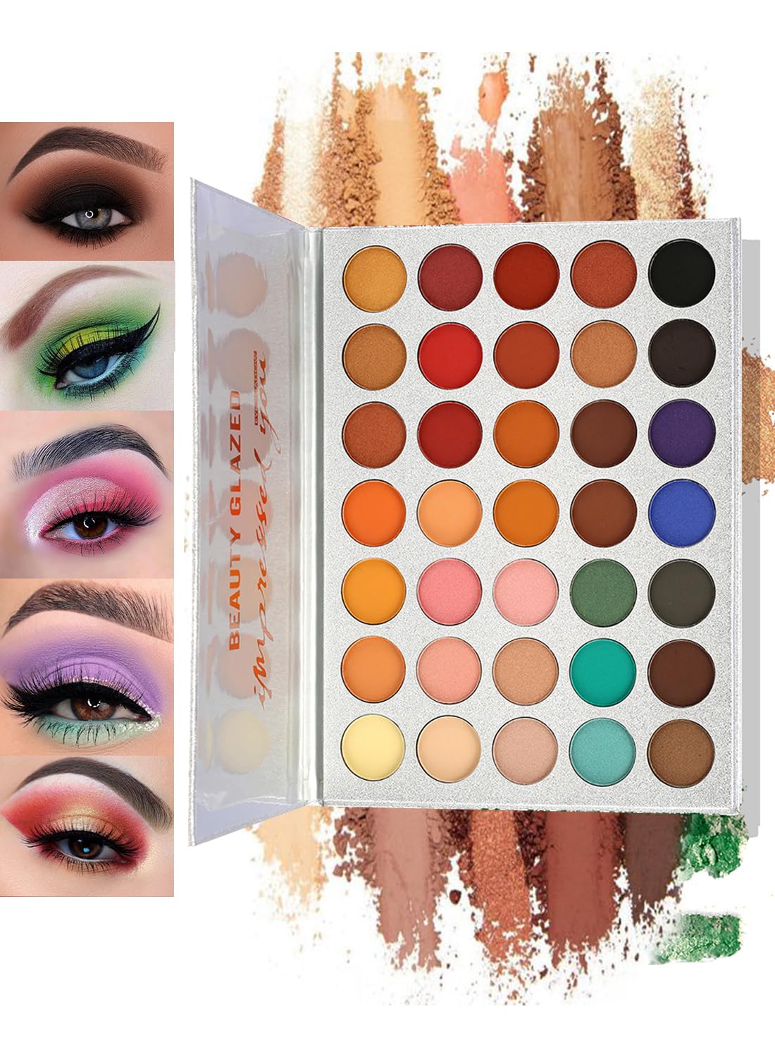 35 Colors Eyeshadow Palette, Long Lasting Highly Pigmented Matte and Shimmer Eye Shadow Makeup Palette, Eye Shadow Palette Gift Set for Girl Woman