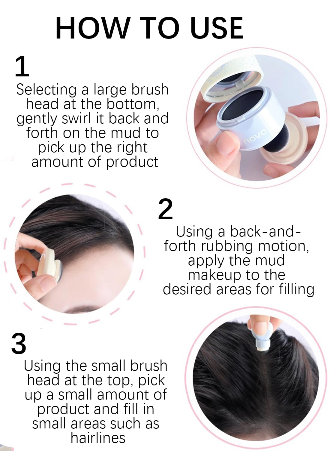 Instantly Hairline Powder, Waterproof Long Lasting Root Touch Up Hair Powder, Volume Hairline Powder, Quick Cover Grey Hair Root Concealer for Women and Men