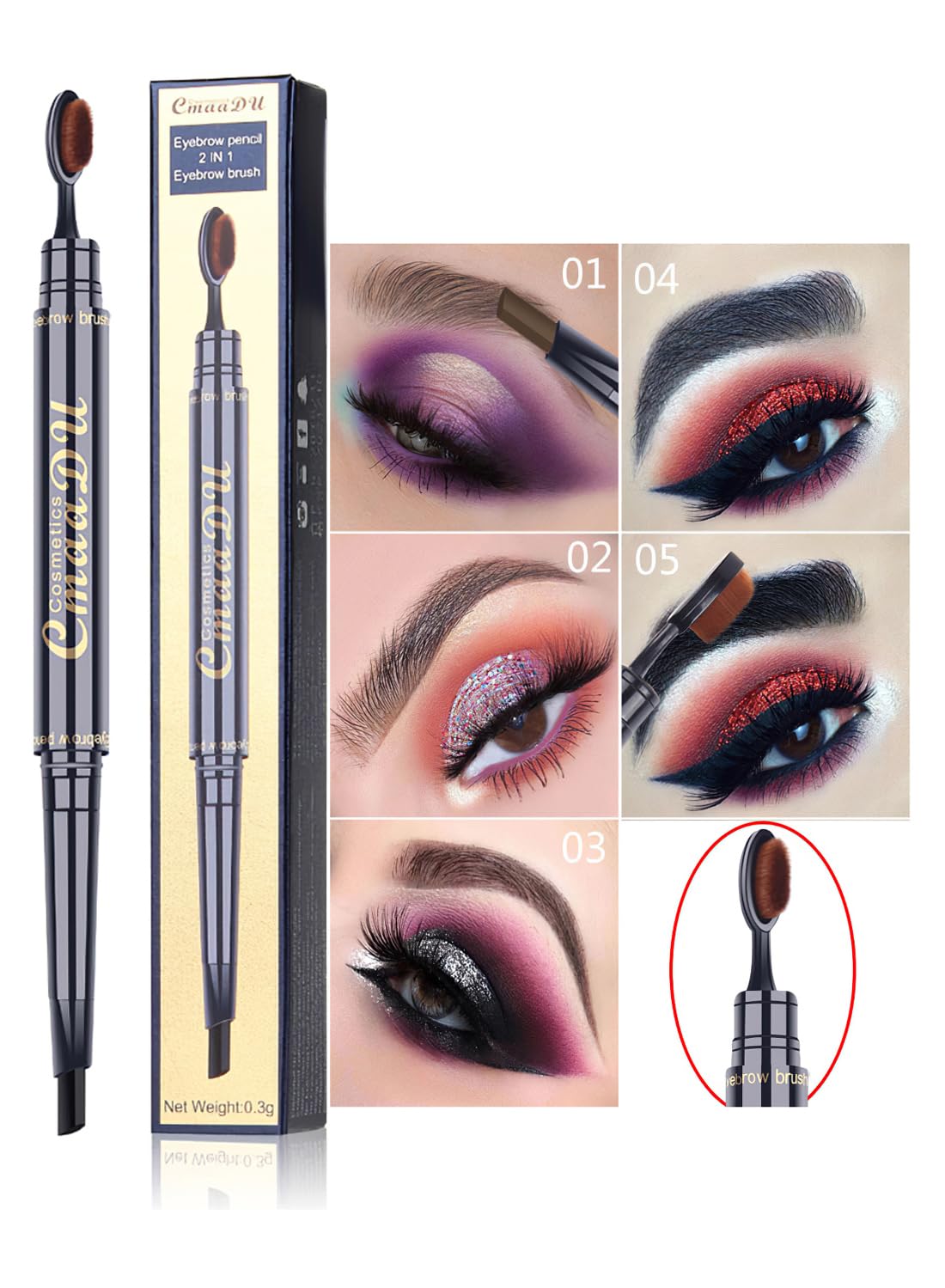 Eyebrow Toothbrush Pencil