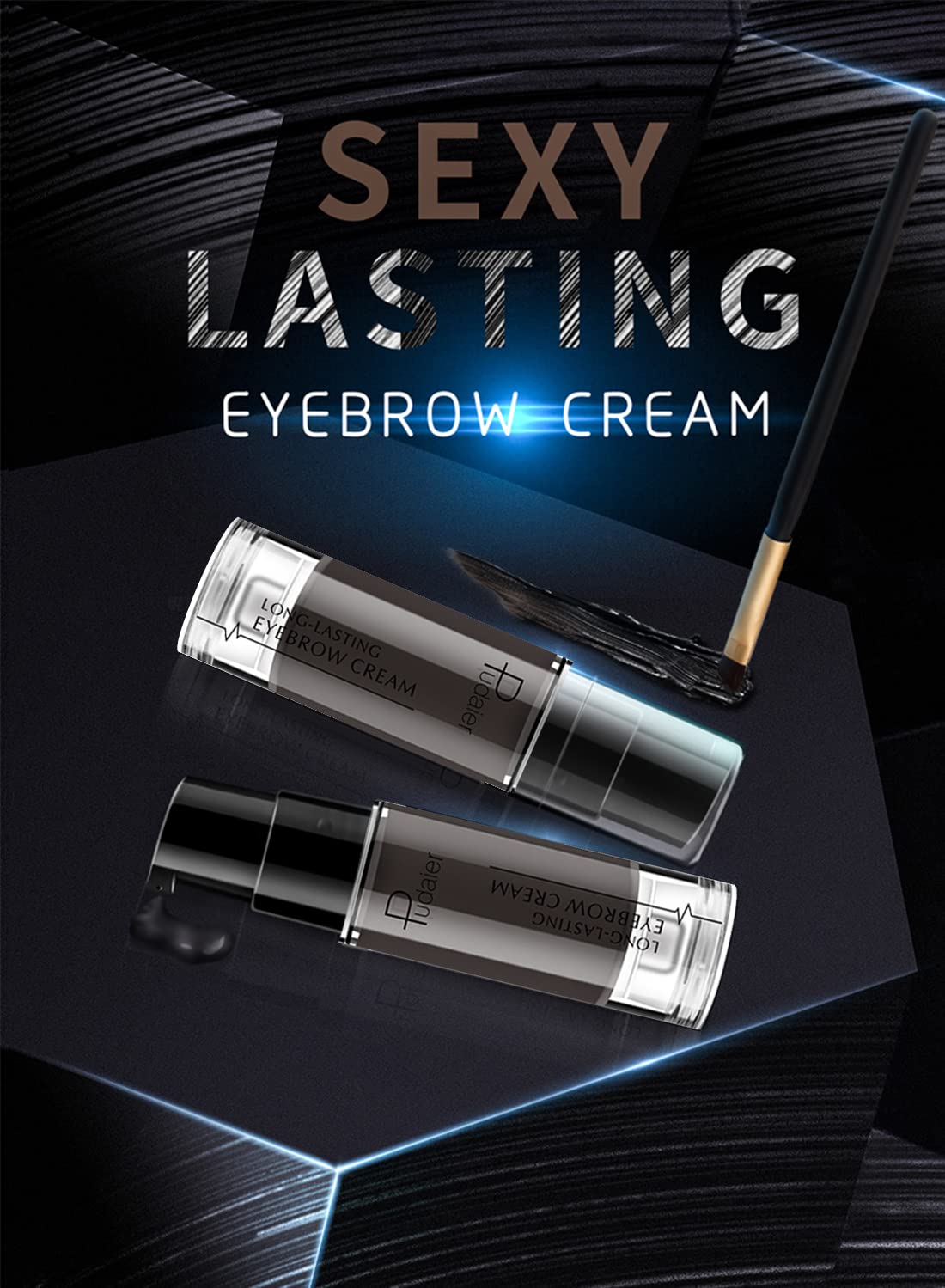 Eyebrow Dye Cream, Long Lasting Waterproof No Smudge Eyebrow Gel, Eyebrow Tint for Eyebrow Makeup & Eyebrow Styling 6g