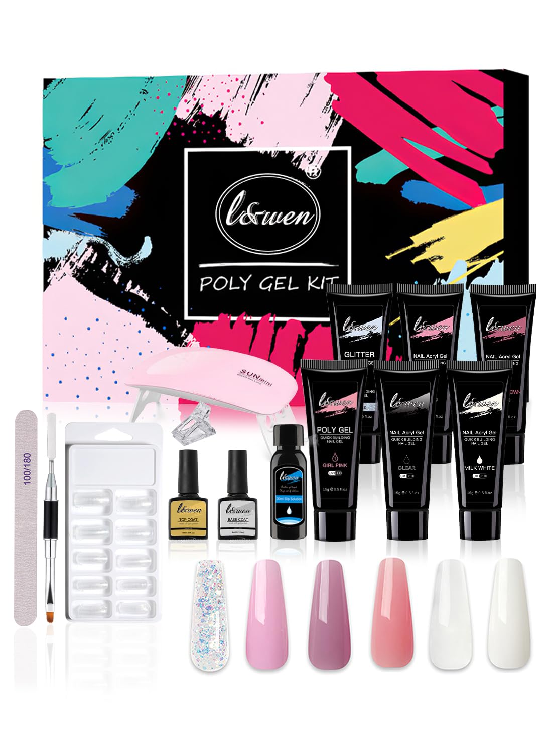 14Pcs Nail Extension Gel Kit